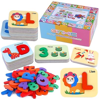 Wooden Alphabet and Number Flash Card Set for Kids, Kosovo | Ubuy