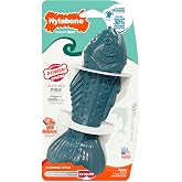 Nylabone Power Chew Love Our Oceans Textured Fish Dog Chew Toy, Medium | Salmon flavor, durable chew toys, long lasting, flavor throughout, for dogs up to 35 lbs, teeth-cleaning textures