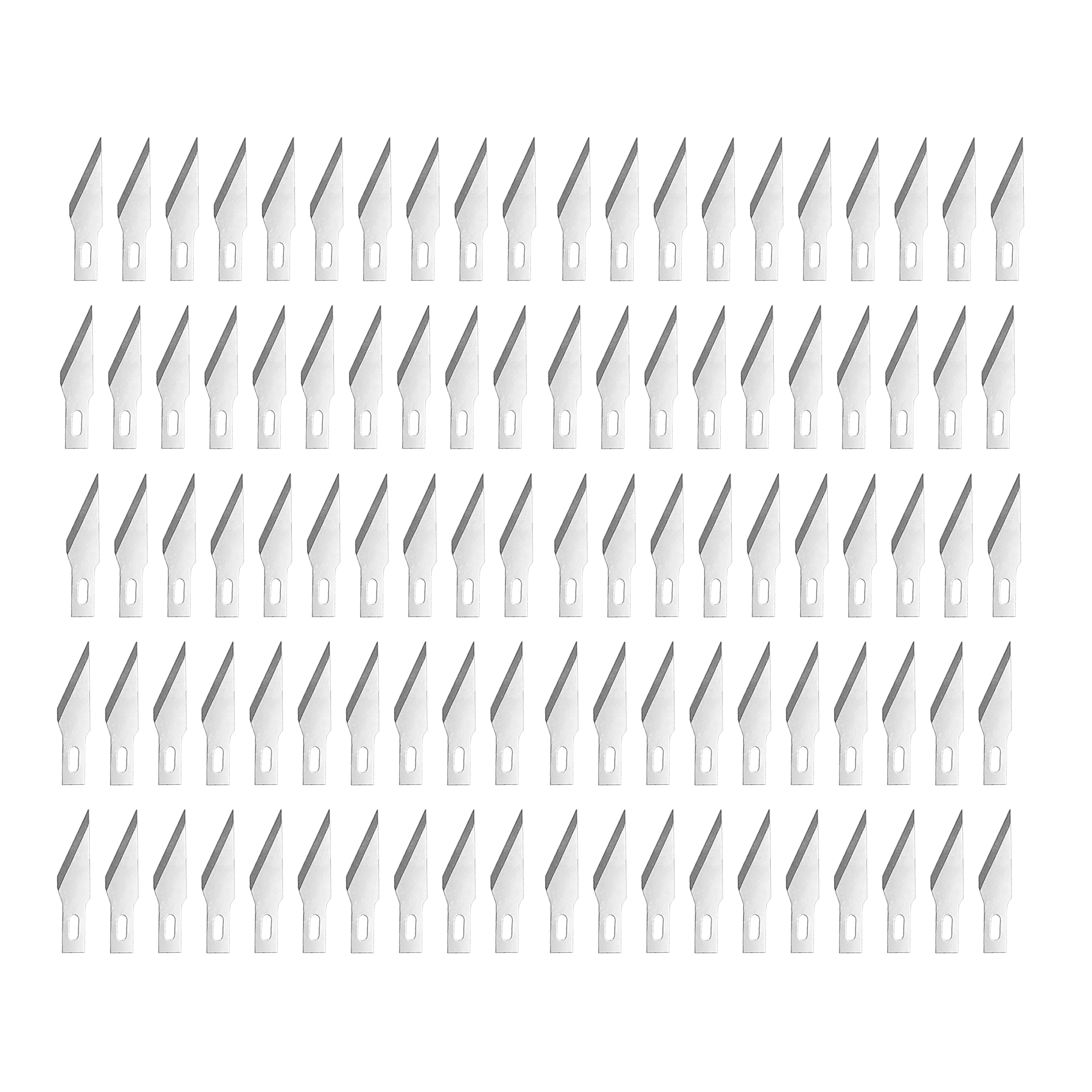 Modelcraft Set of 100x Fine Point Blades, Silver, 11, PKN1711/100