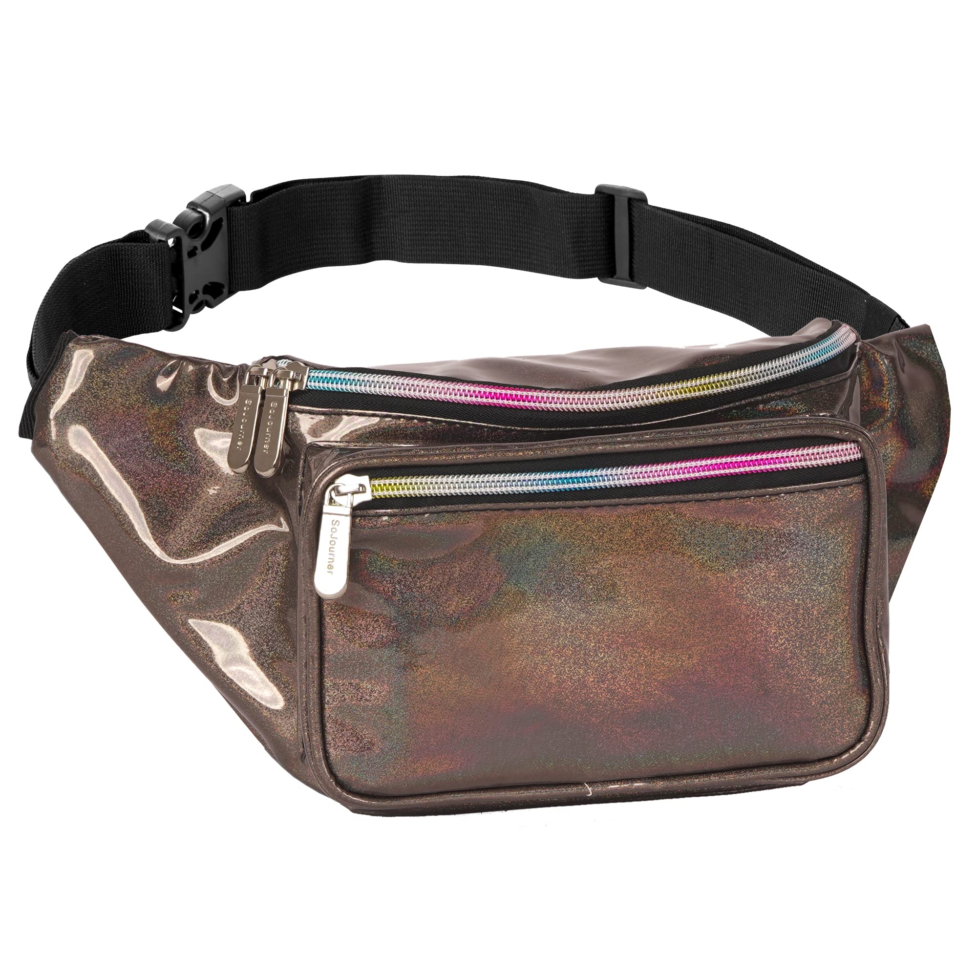 Sojourner Rave Copper Holographic Bum Bag Waist Pack | for Women, Men and Kids | fits Small Medium Large