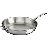 Le Creuset Tri-Ply Stainless Steel 12.5" Deep Fry Pan with Helper Handle