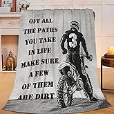 Dirt Bike Blanket Inspiring Motorbike Blankets Fleece Plush Flannel Super Soft Cozy Fuzzy Warm Lightweight Stuff Motorcycle Sports Decor Gifts for Boys Girls Kids Adults Men Women 40" x 50"
