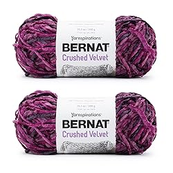 Bernat Crushed Velvet Br Magneta Yarn - 2 Pack of