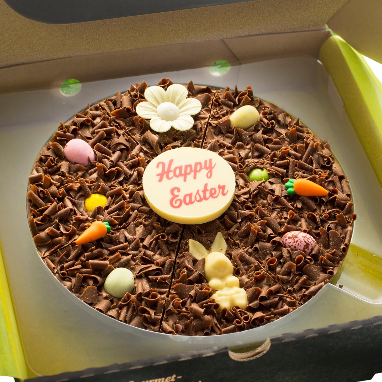 Gourmet Chocolate Pizza Belgian Chocolate Easter Bunny 7'' Pizza Gift Idea