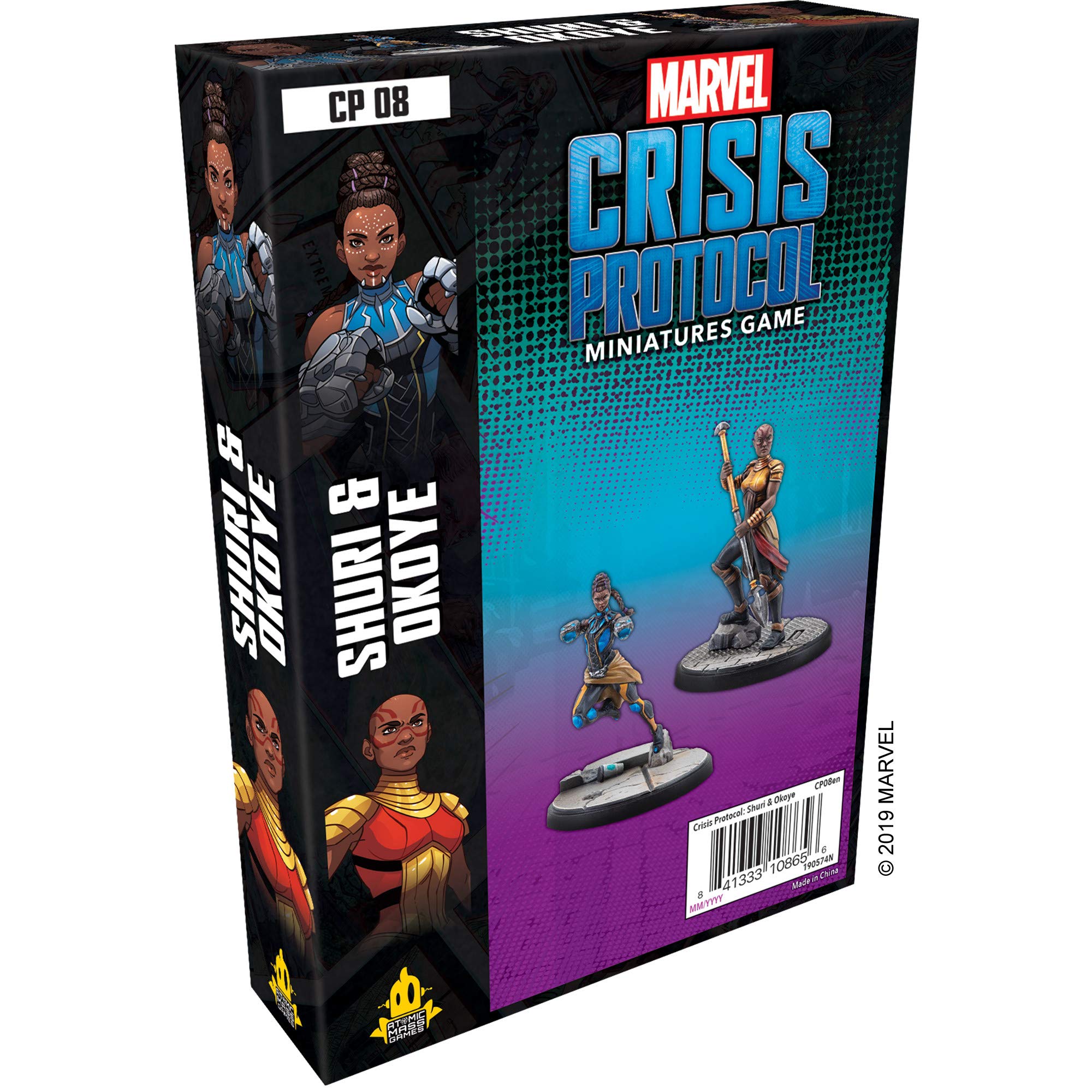Atomic Mass Games | Marvel Crisis Protocol: Character Pack: Shuri and Okoye | Miniatures Game | Ages 10+ | 2+ Players | 45 Minutes Playing Time