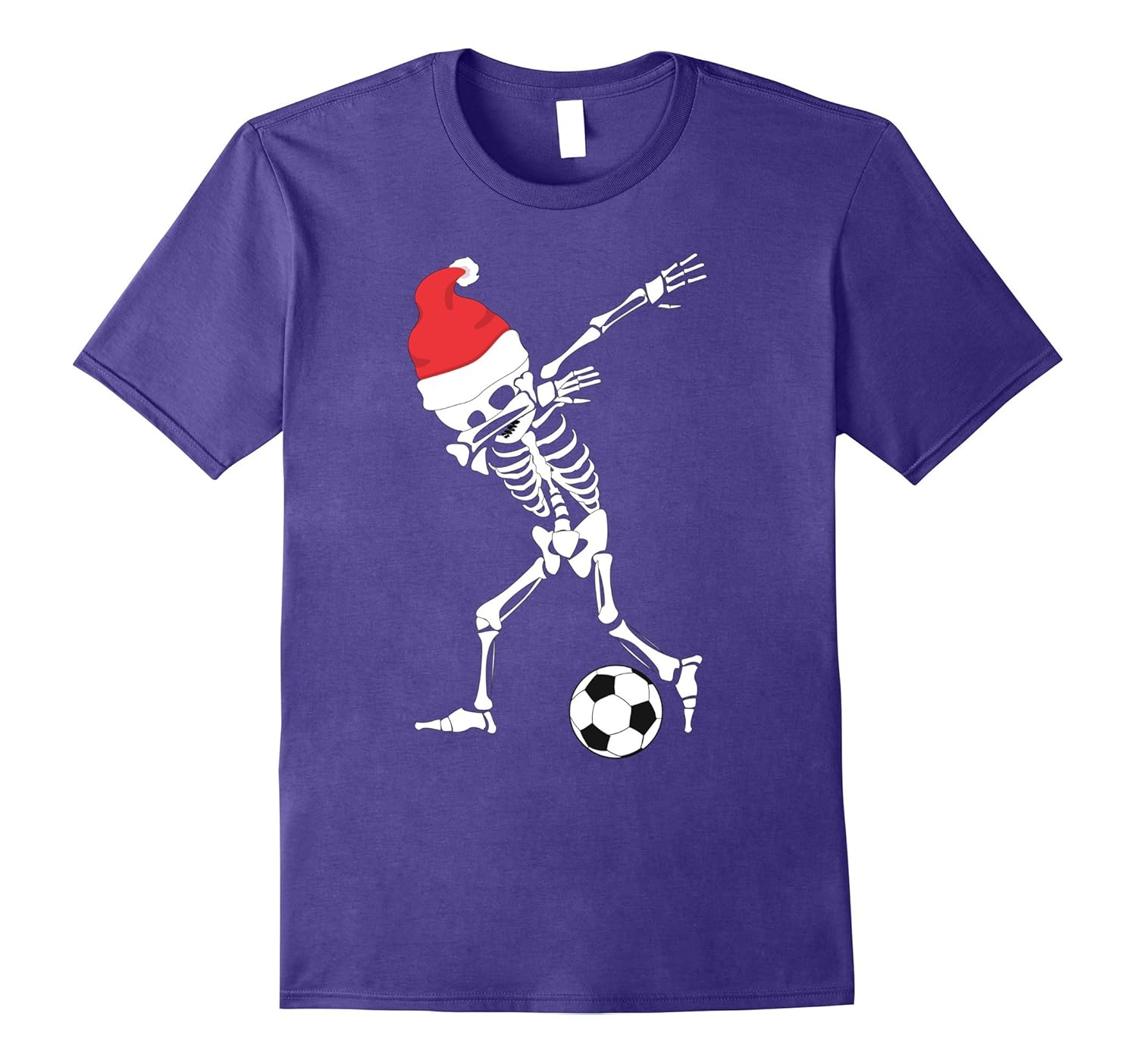 Dabbing Skeleton Soccer Shirt - Dab Skull Christmas T-Shirt-ANZ