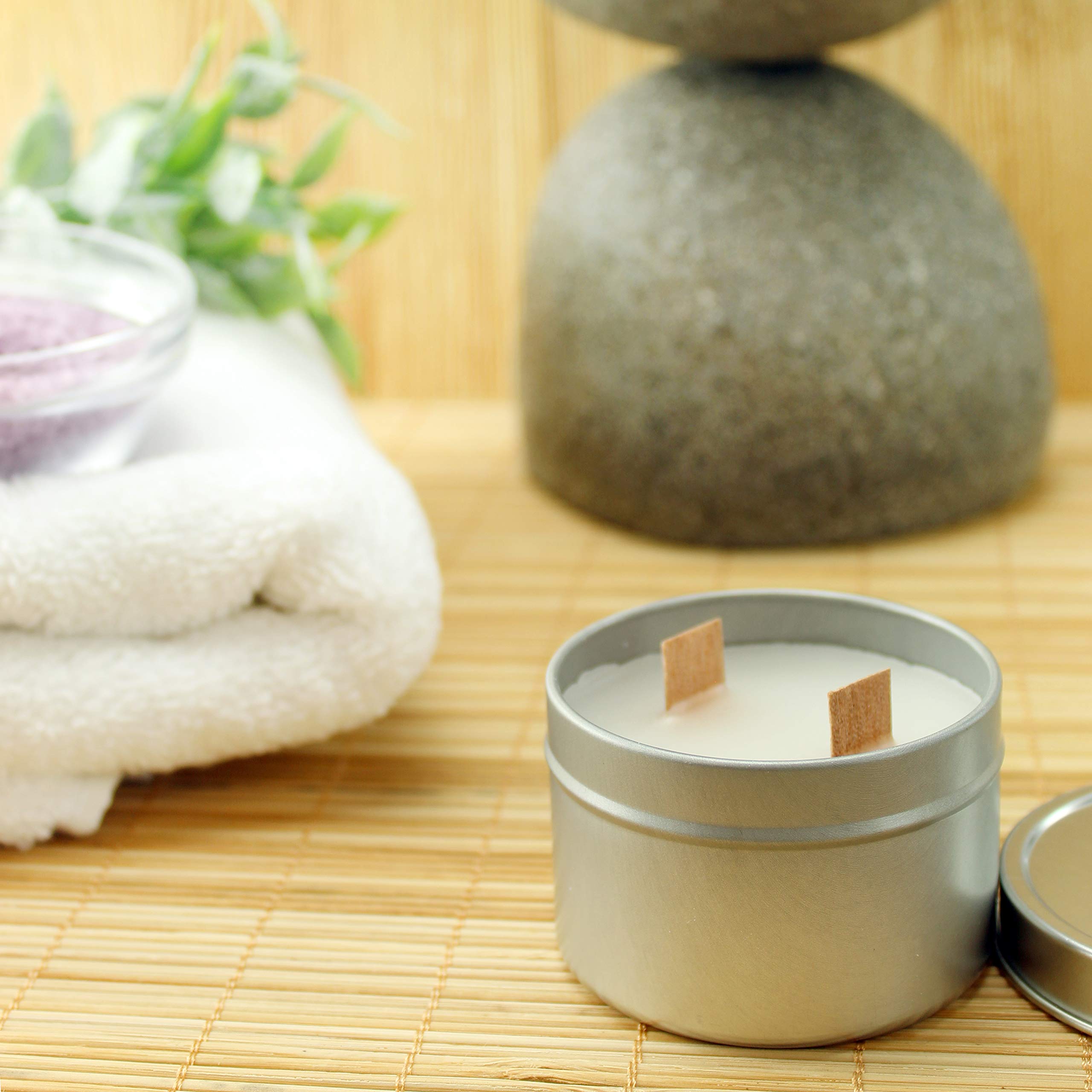 4Oz Small Candle Tins (12Pack); Metal Storage Containers w/SlipOn