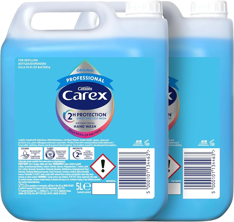 Carex Original Professional Antibacterial Hand Wash 2 x 5L Bulk Refill
