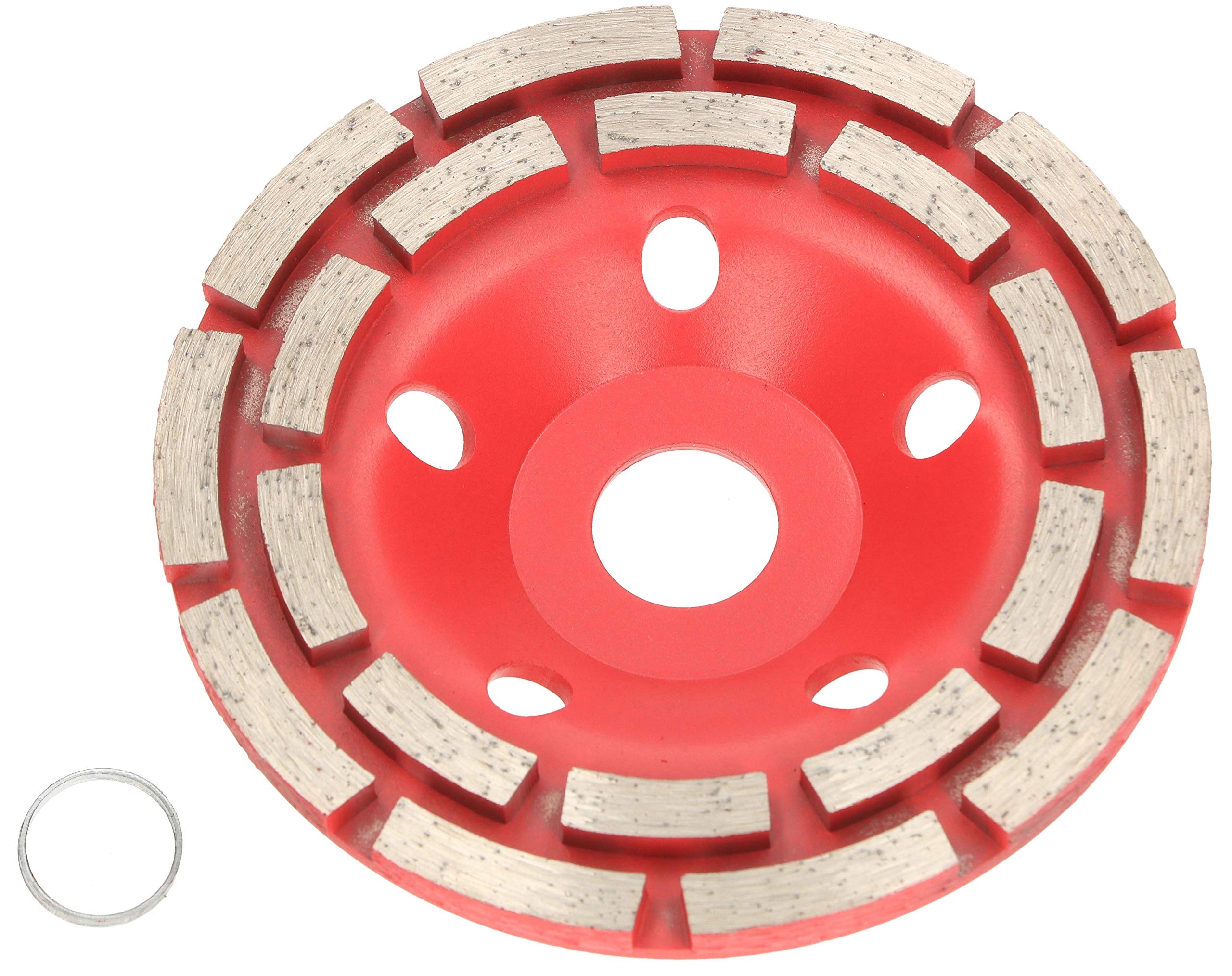 KOTARBAU Diamond Cup Wheel 125 mm x 22.2 mm Diamond Grinding Disc Double Row for Grinding Concrete Stone for Angle Grinder