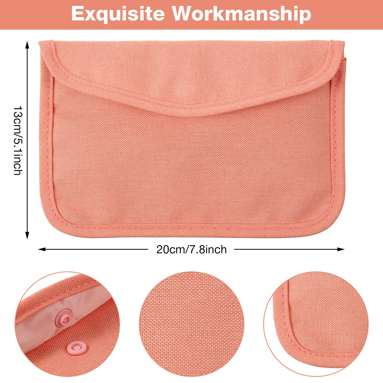 4 Pieces Portable Face Cover Storage Bags Cloth Face Cover Organizer Case Cosmetic Containers Face Covers Clips Pollution Prevention Bags (Navy Blue, Peachy Pink, Green and Pink)