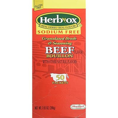 Hormel Herb Ox Beef Bouillon Sodium Free 50 Packets