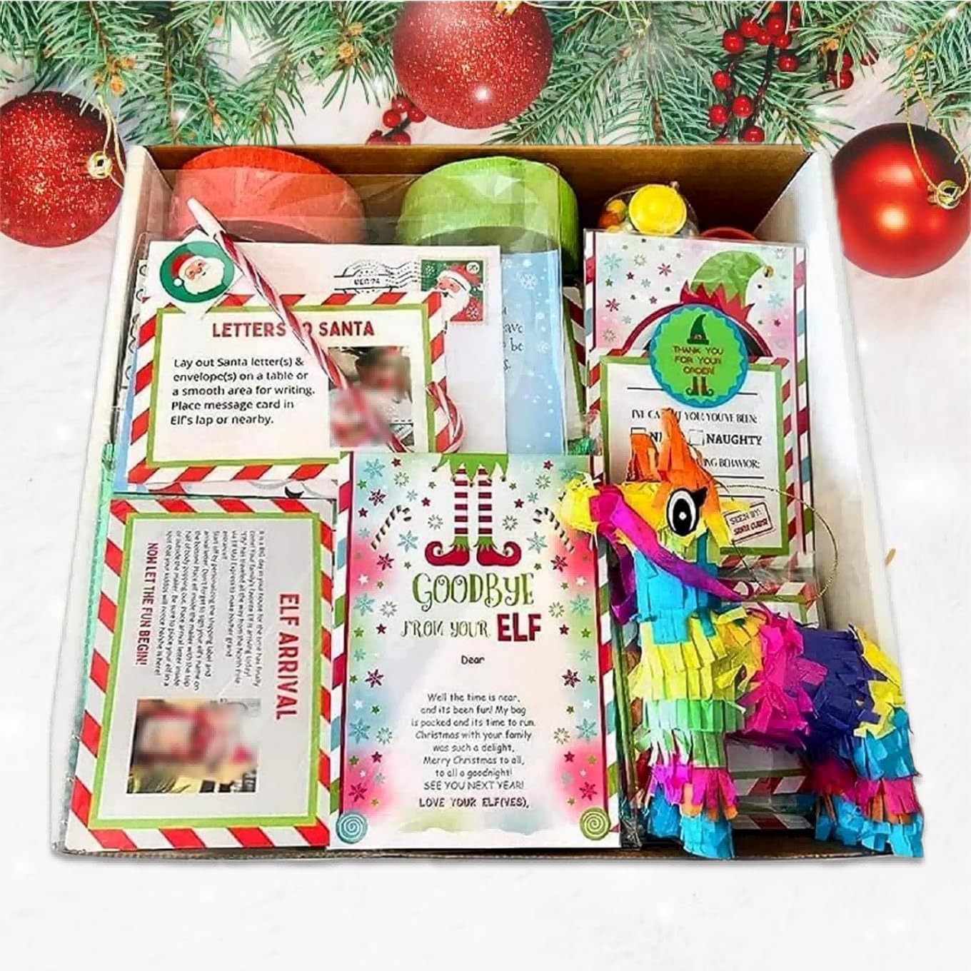Advent Calendars - 2024 Elf Kit 24 Days of Christmas, Fun Elf Activities Elf Props, Elf Mischief, Prop Pack, Christmas Countdown Gift for Children'S or Friends And Family, Best Christmas Countdown Gift