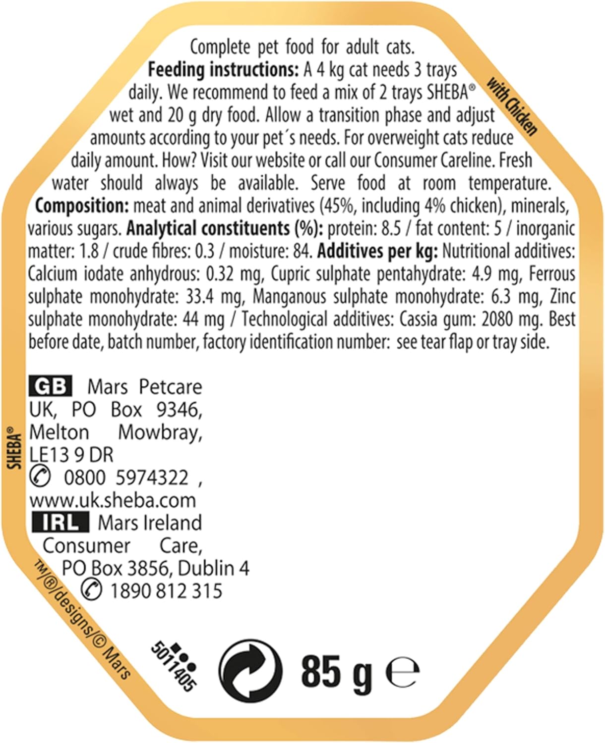 Sheba Fine Flakes in Jelly with Chicken - Wet Cat Food Trays - Pack of 2 (2 x 11 Trays x 85 g), 85 g (Pack of 22) - Image 3
