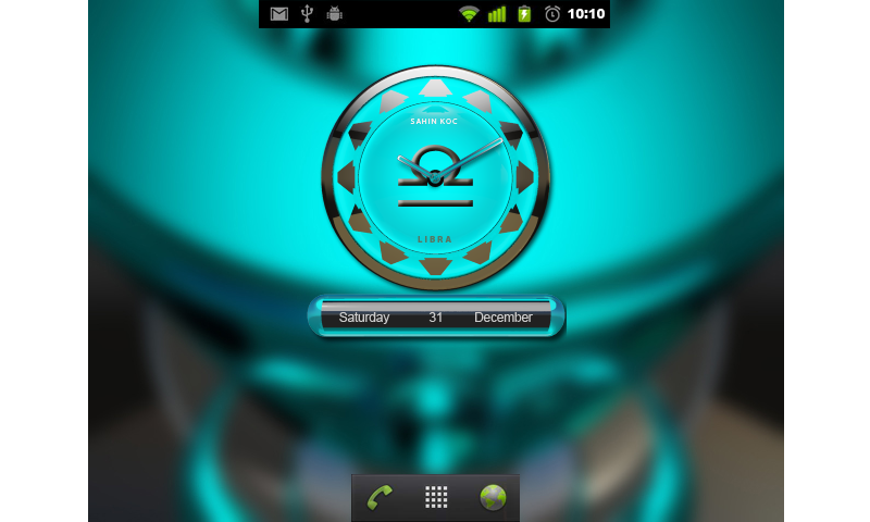 Libra Beautiful Clock Widget Zodiac Theme for Android