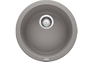 BLANCO, Metallic Gray 513382 RONDO SILGRANIT Drop-In or Undermount Round Bar Sink