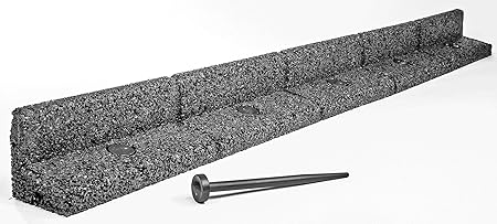 EcoShape FlexiBorder - Das Flexible Rasenkantensystem (6 x 1 Meter, Grau)