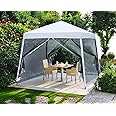 MASTERCANOPY Pop Up Gazebo Canopy with Mosquito Netting (10x10, White)