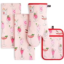 Kate Spade New York Holiday Cocktails Kitchen Towel, Oven Mitt