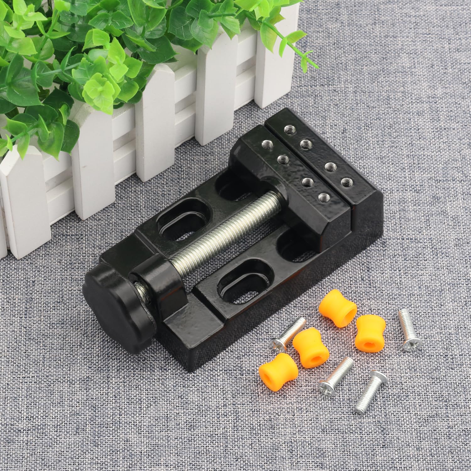 ArtyMaster Mini Drill Press Vise – 0-2.48” Clamping Range, Aluminum With Rubber Soft Jaws, For Jewelry, Modeling, Crafts & Small Projects