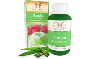 BUTTERFLY GUNACIPTA 1948 Butterfly Pandan Flavoring Extract 2Oz — Paste-Strength Pandan Extract for Baking, Drinks, Waffle Mix, Buko Desserts, Syrup & Lattes