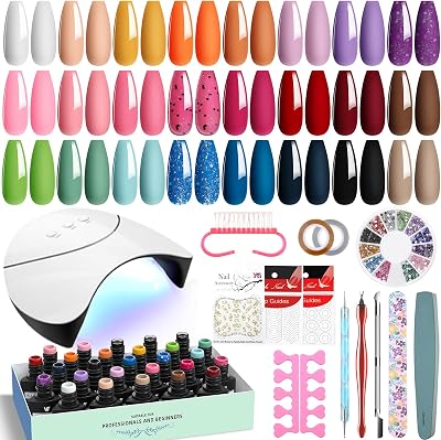 VANREESA Gel Nail Polish Set with Lamp Starter Kit 24 Colors