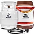 Ignik Refillable Gas Growler Deluxe 5-Pound Propane Tank with Carry Case and Adapter Hose