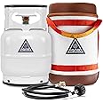 Ignik Refillable Gas Growler Deluxe 5-Pound Propane Tank with Carry Case and Adapter Hose, Natural