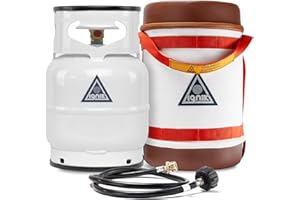 Ignik Refillable Gas Growler Deluxe 5-Pound Propane Tank with Carry Case and Adapter Hose