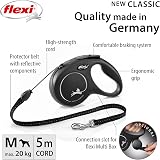 flexi Classic M 5 m Cord Leash Black for Dogs up to 20 kg view 3