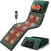 Himouta Full Body Massage Mat with Heat, Detachable Massager Pad Deep Tissue Pain Relief,10 Vibrating Motors and 9 Speed Settings for Relaxation at Home or Office