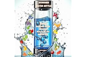 PURE HYDRO X 2024 Hydrogen Water Bottle, Portable Rechargeable Hydrogen Water Bottles Generator with SPE PEM Hydrogen Oxygen Separation Technology, 3 Min Quick Electrolysis, for Home Travel Office or Gift