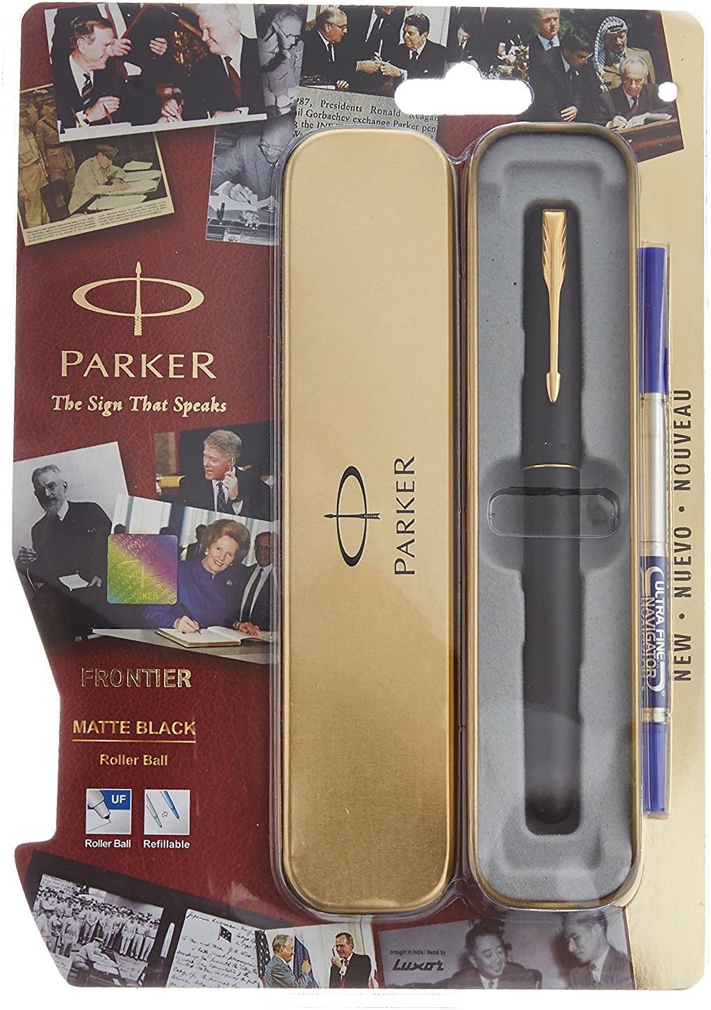 "Parker Pens" Frontier Matte Black GT Roller Ball Pen