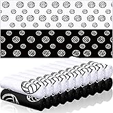 24 Pcs Sports Cooling Towels Baseball Basketball Softball 40 x 12 Inch Breathable Soccer Football Volleyball Microfiber Ice Towel Fast Drying for Sport Party Favors Team Gift(Black,Volleyball)