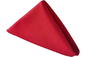 AVKA Studio 100% Cotton Cloth Napkins - Red Dinner Napkins - 18x18 - Set of 6 - Fabric Napkins for Kitchen or Dining Table - Daily Use, Valentines Day, Christmas - Durable, Washable and Reusable