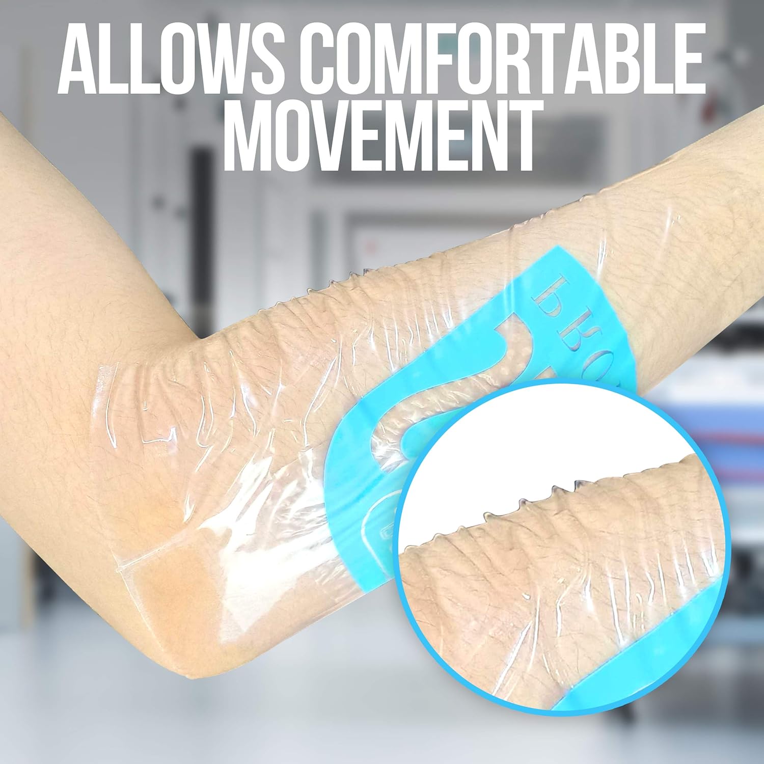[Upgraded] Shower Protector Film 9”x9” (Pack of 7) Waterproof Wound Cover for Shower, Plastic Shield from Shower, PICC Line Shower Cover, Disposable Bandage Cover, Transparent Wound Dressing Cover: Health & Personal Care