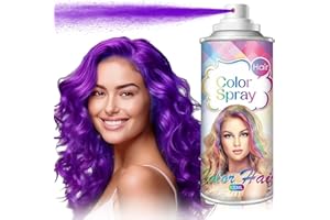 ZHISHUDL Purple Hair Spray Color Temporary One-Time Use Washable Hair Color Spray for Women Kids,Temporary Hair Dye for Hollowen,Christmas Party,Cosplay (Purple,120 ML）