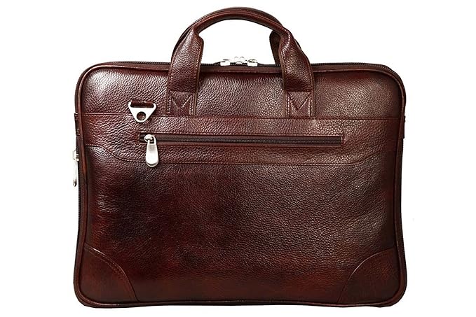 Scharf Leather Black Laptop Messenger