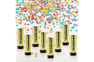 PPXMEEUDC 8 PCS Party Supplies Colorful Confetti Paper Poppers Confetti Cannon for Graduation Wedding Birthday Baby Shower Christmas New Year's Bridal Anniversary Fiesta Fun Party Favors Supplies