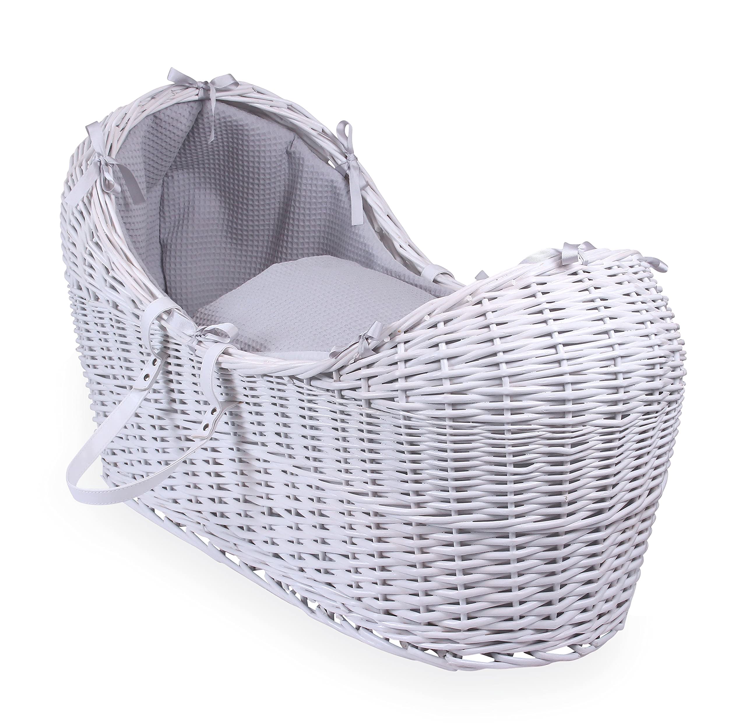 Waffle White Wicker Noah Pod - Grey