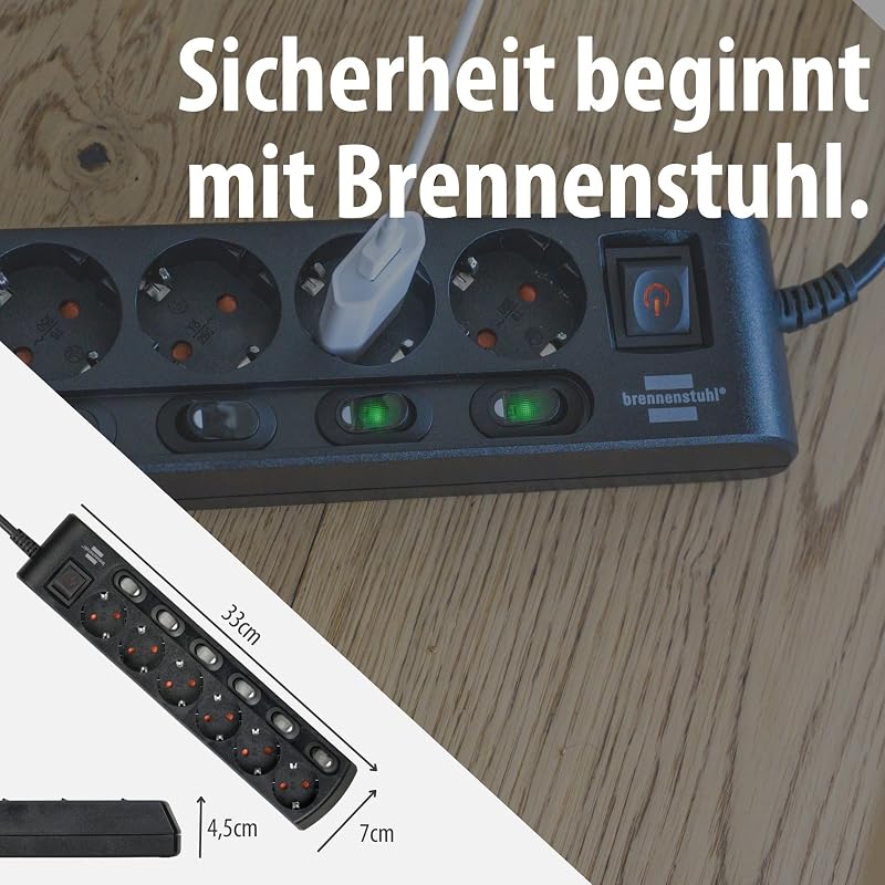 Steckdosenleiste einzeln schaltbar 6-Fach