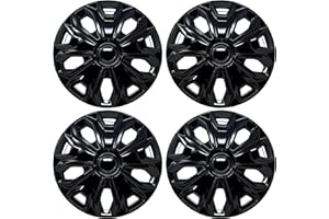 HubStar Hubcap Replacement for Ford Transit 150, 250, and 350: 2015-2024, 16-inch Wheel Cover (Gloss Black, 4 Pieces)