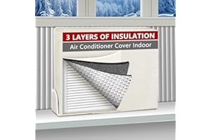 LETTRY 21''Wx 15''Hx 3.5'' Indoor Air Conditioner Cover for Inside Window, 3 Layers AC Cover for Inside, Indoor Window AC Unit Insulation for Winter