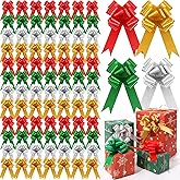 Yuxung 200 Pcs 5 Inch Valentine's Day Wrapping Gift Pull Bows, Pull Bows for Gift Wrapping with Ribbon for Florist Bouquet Basket Wine Bottles Wedding Holiday Birthday Anniversary(Classic Color)