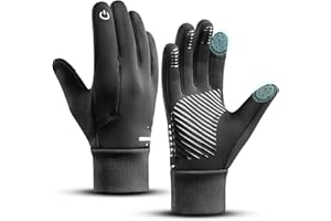 HUAME Winter Warm Gloves Men Women, Windproof Waterproof Thermal with Touchscreen Fingers & Anti-Slip Palm for Cool Weather Running Cycling Driving Hiking Biking Walking Sports Soccer, Freezer Work