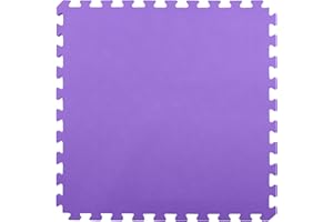 INCSTORES FlooringInc's 1/2" Soft Non-Toxic Baby Play Mat, Toddler Playmat, Colorful Puzzle PlayMat, Floor Mats for Kids & Babies, EVA Foam Interlocking Tiles for Nursery & Playroom | Purple, 4 Tiles, 16 Sq/Ft