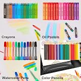 KINSPORY 290 PCS Art Set for Kids Deluxe Coloring Drawing Case Gift view 5