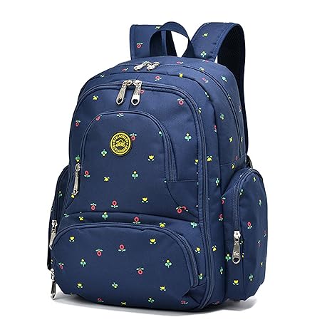 BISON DENIM Baby Wickelrucksack Wickeltasche mit Wickelunterlage Multifunktional Babytasche Canvas Kein Formaldehyd Reisetasc