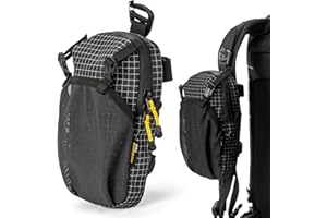 HIKEMAN Backpack Shoulder Strap Pouch - Smartphone Strap Pack,Waterproof Backpack Strap Pocket Attachment Bag for Hikers,Small Crossbody Bag Waist Pack for Sports Hiking Camping(Black)