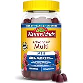 Nature Made Advanced Multivitamin Gummies for Men, 90 Gummies | Mens Multivitamin Gummies with Magnesium Citrate, Calcium &amp; B Vitamins, Daily Nutritional Support, 30 Day Supply