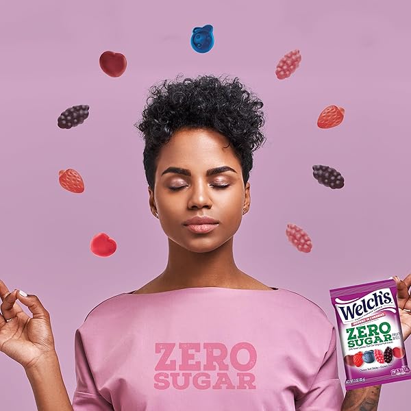 WELCH’S ZERO SUGAR FRUITY BITES, BERRIES ‘N CHERRIES SNACK PACK, GLUTEN FREE & SUGAR FREE SNACKS, 3OZ SNACK PACK (PACK OF 1)